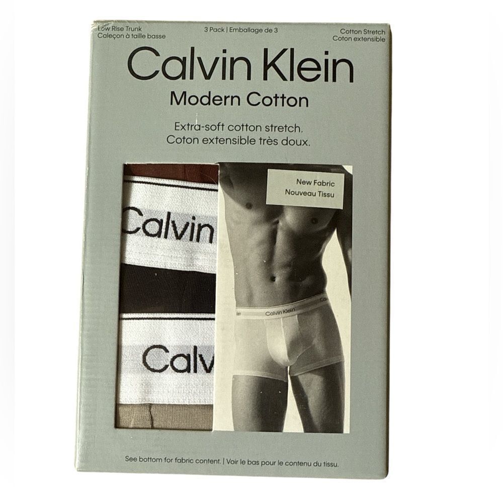 Calvin Klein Men's Modern Cotton Underwear - Black, Bordo and Gray XL